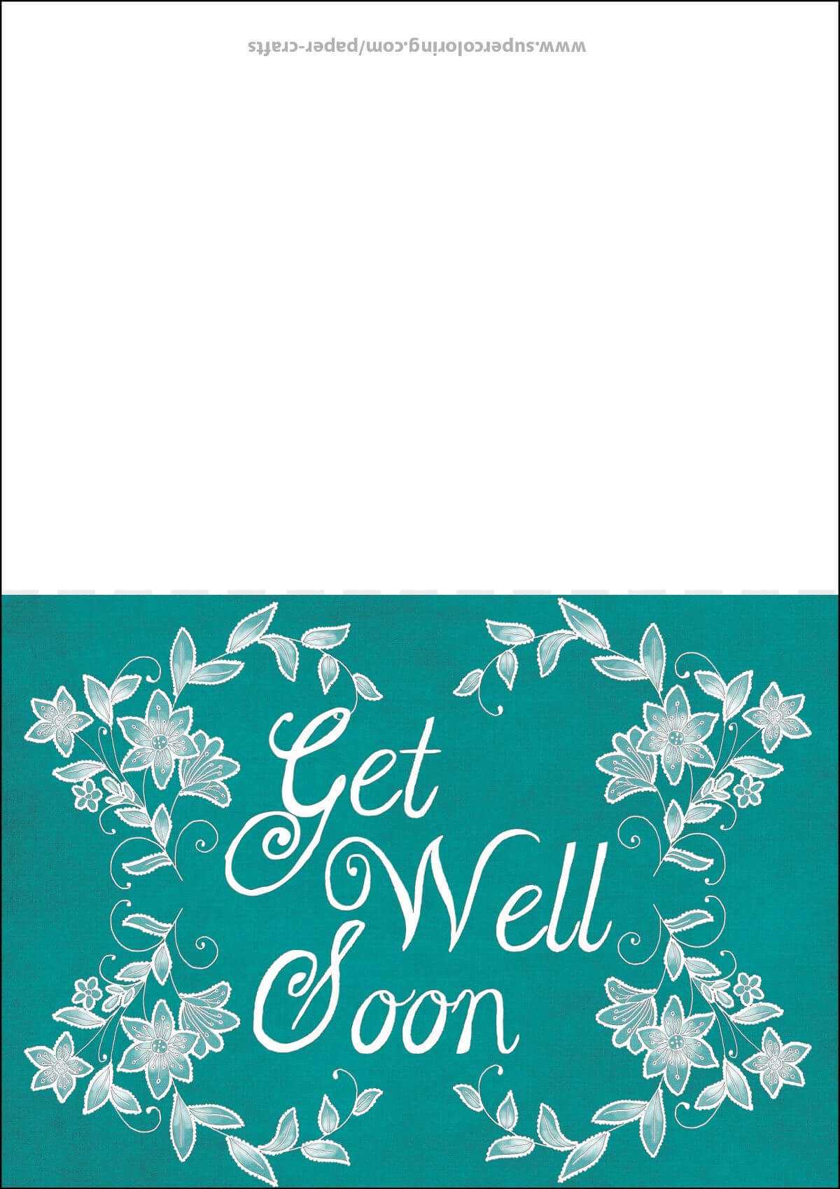 Get Well Soon Card Template | Free Printable Papercraft With Get Well Soon Card Template