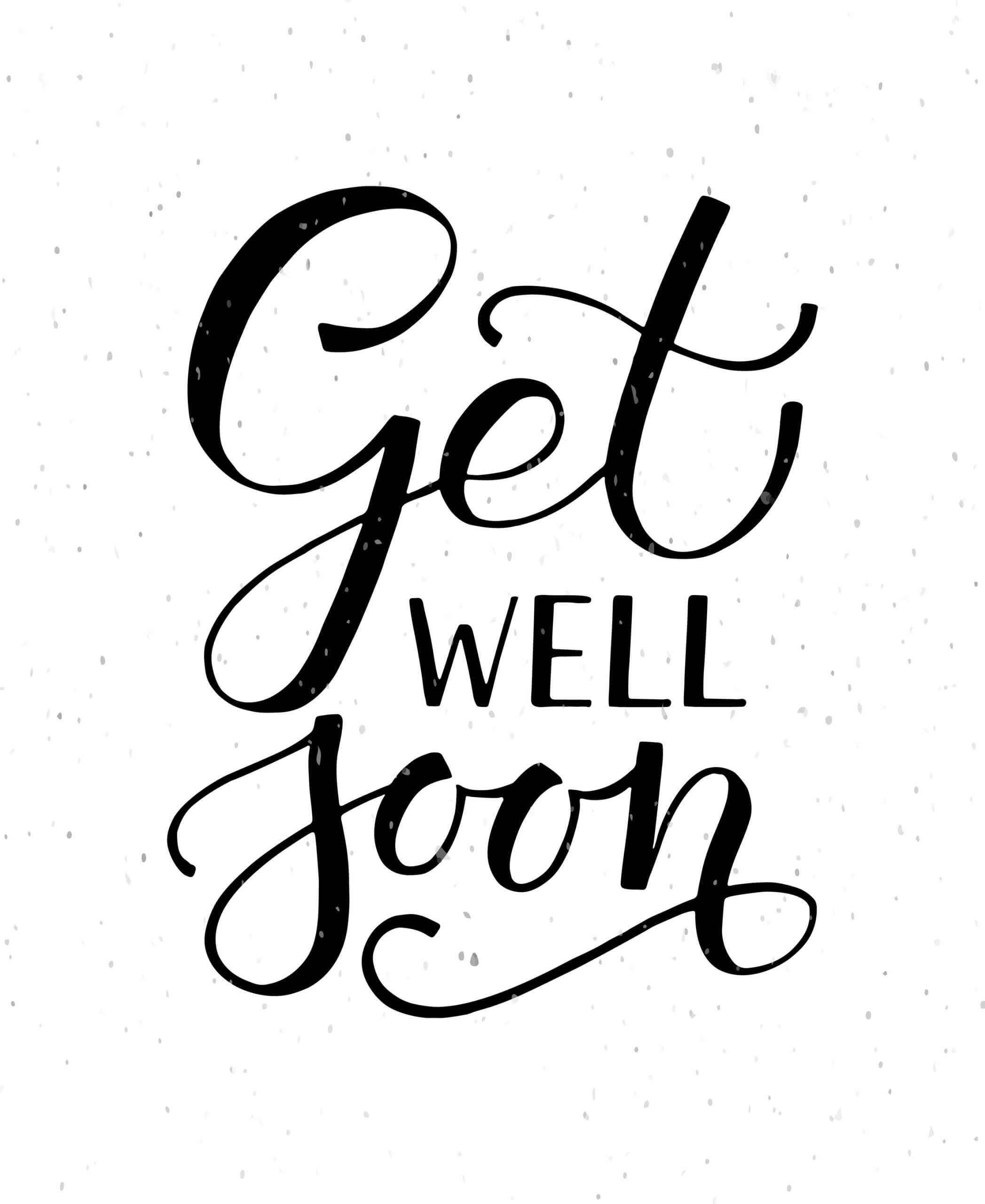 Get Well Soon Typography Cardalps View Art On Regarding Get Well Card Template