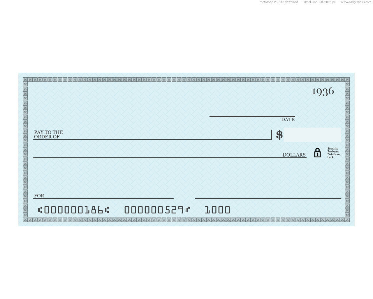 Giant Check Template Free – Ironi.celikdemirsan Pertaining To Blank Cheque Template Download Free