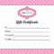 Gift Card Certificate Template Unique Gift Certificate Inside Salon Gift Certificate Template