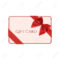 Gift Card Template With Red Ribbon And A Bow. Vector Illustration Within Present Card Template