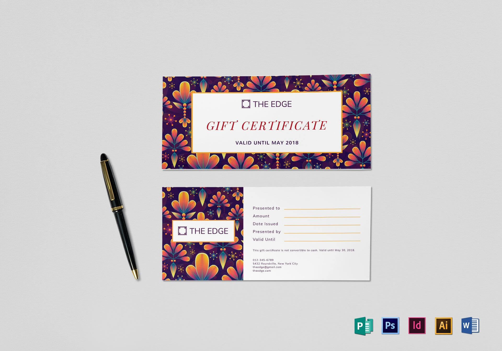 Gift Certificate Template For Gift Certificate Template Publisher