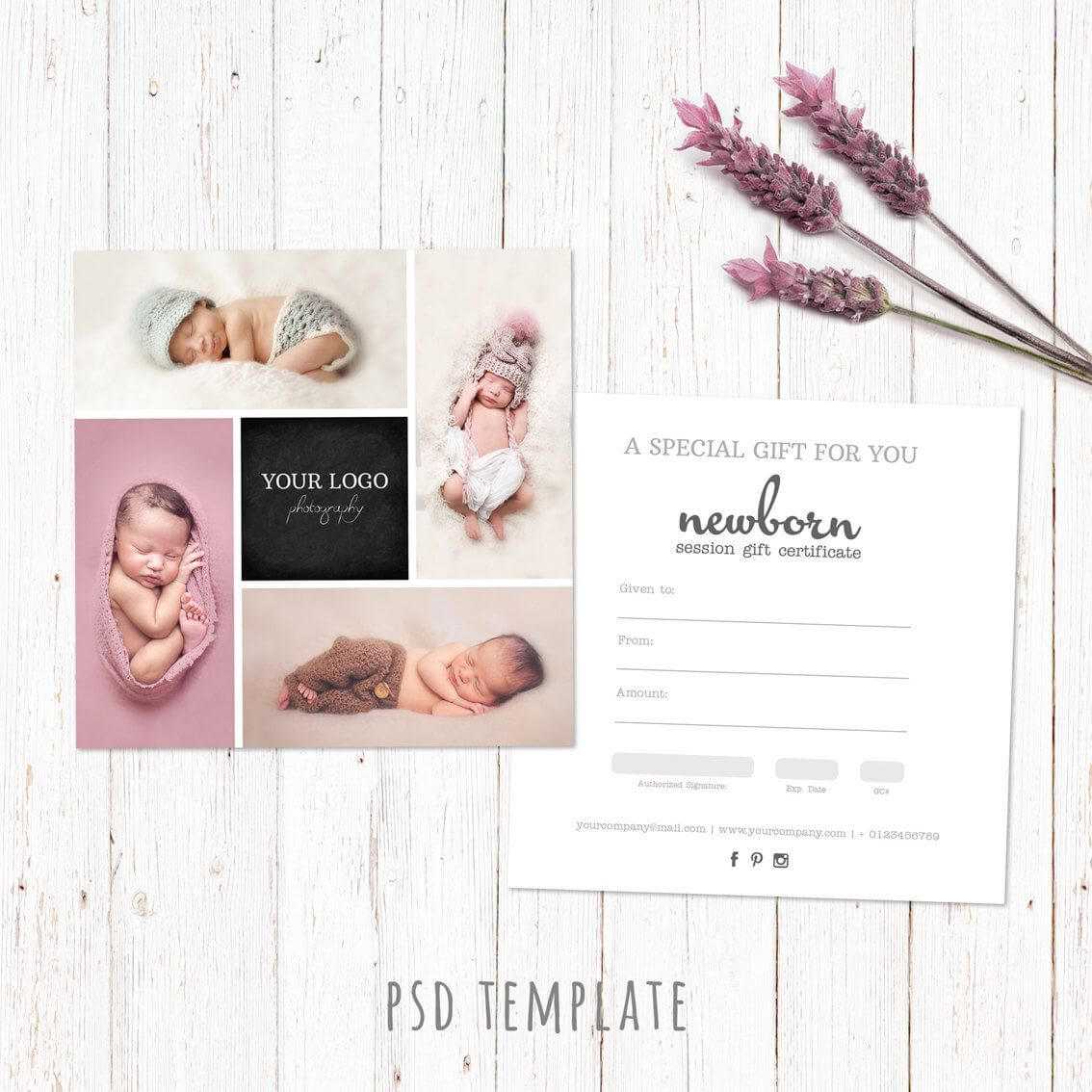 Gift Certificate Template. Newborn Session Photography Gift With Regard To Photoshoot Gift Certificate Template