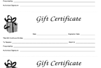 Gift Certificate Templates Printable - Fill Online throughout Fillable Gift Certificate Template Free