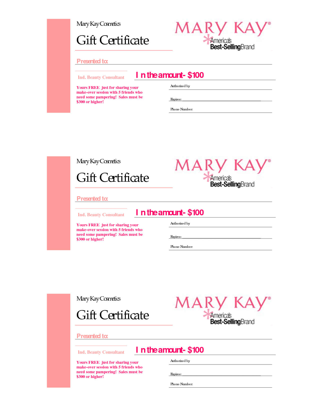 Gift Certificates | Mary Kay Gift Certificate! Checo That Throughout Referral Certificate Template