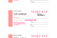 Gift Certificates | Mary Kay Gift Certificate! | Gift in Mary Kay Gift Certificate Template