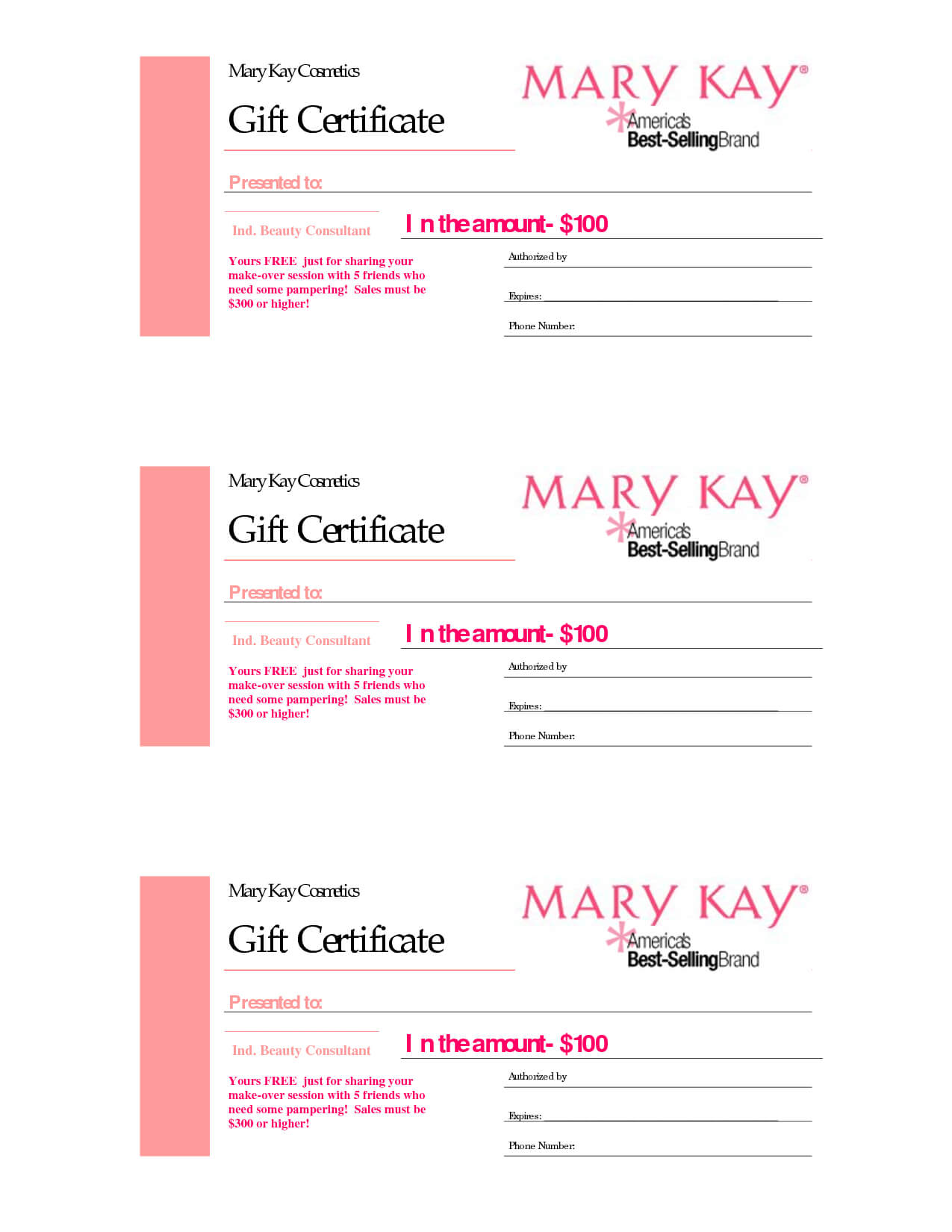 Gift Certificates | Mary Kay Gift Certificate! | Gift In Mary Kay Gift Certificate Template