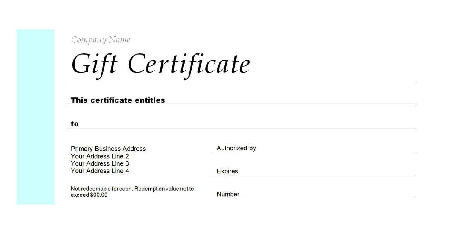 Gift Certificates Templates Free For Word – Zimer.bwong.co Regarding Massage Gift Certificate Template Free Download