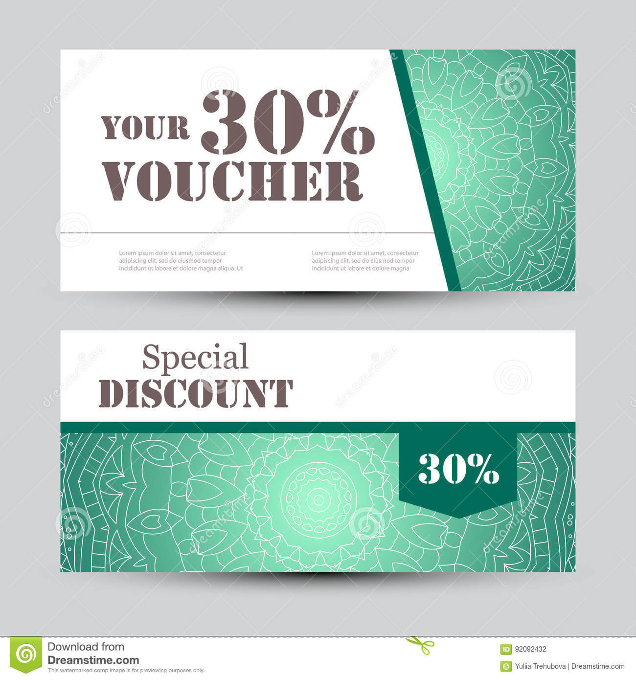 Gift Voucher Template With Mandala. Design Certificate For Intended For Magazine Subscription Gift Certificate Template