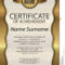 Gold Certificate Of Achievement Or Diploma. Template Regarding Certificate Of Attainment Template