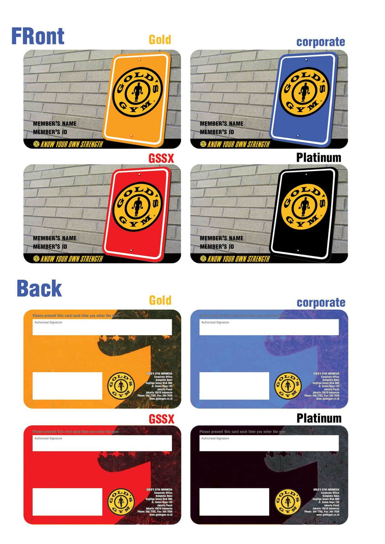 Gold Gym Membership Card Inside Gym Membership Card Template