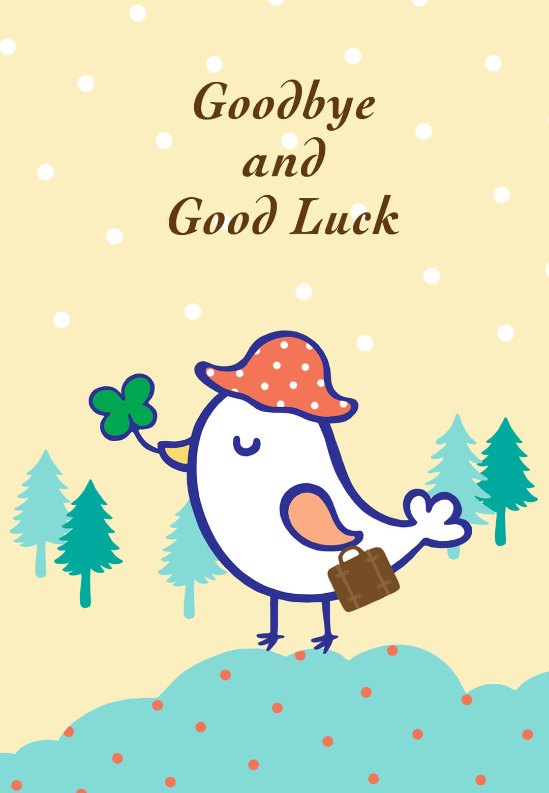 Goodbye And Good Luck – Farewell Card (Free) | Greetings Island Inside Sorry You Re Leaving Card Template