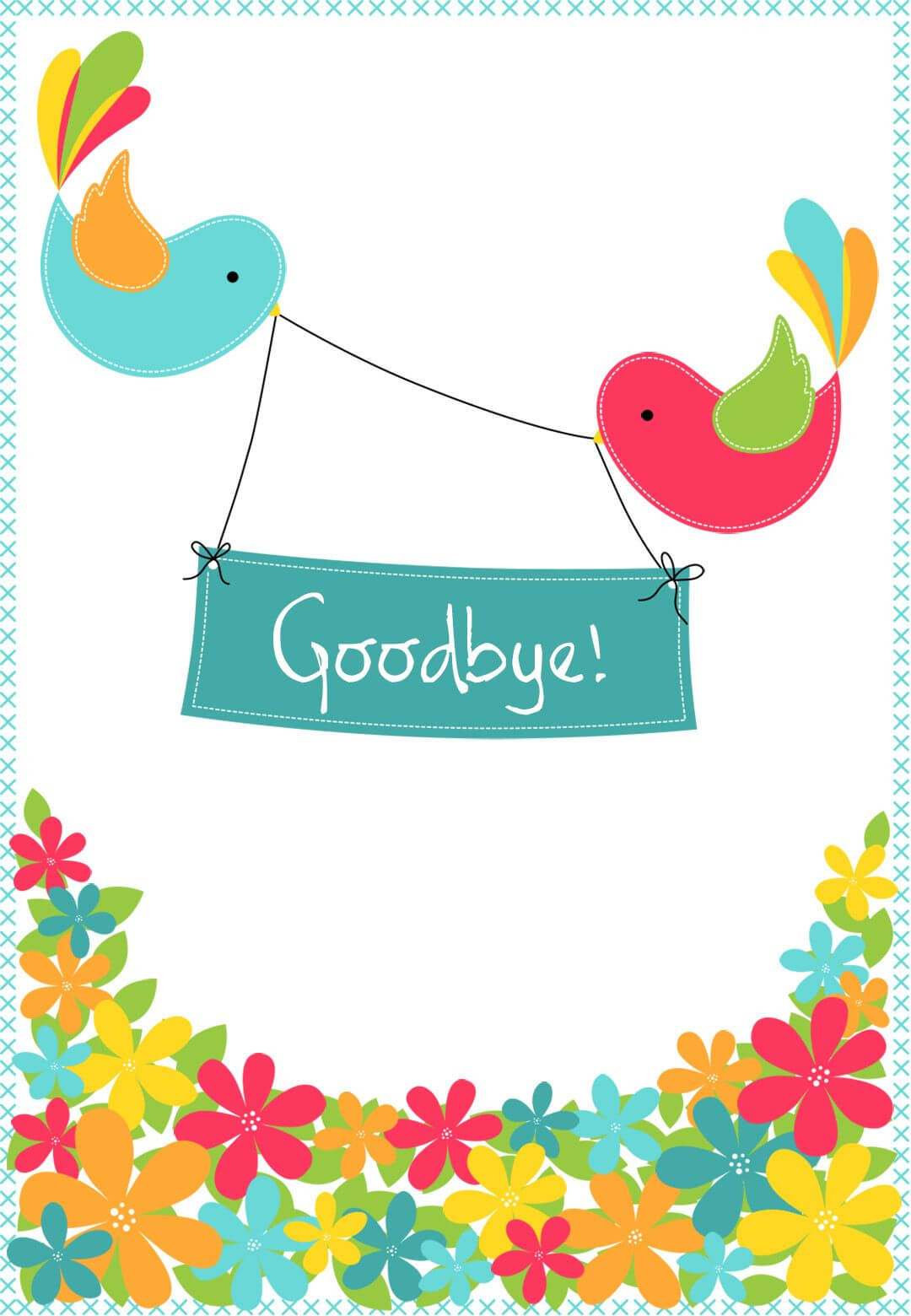 Goodbye From Your Colleagues – Free Good Luck Card Regarding Goodbye Card Template