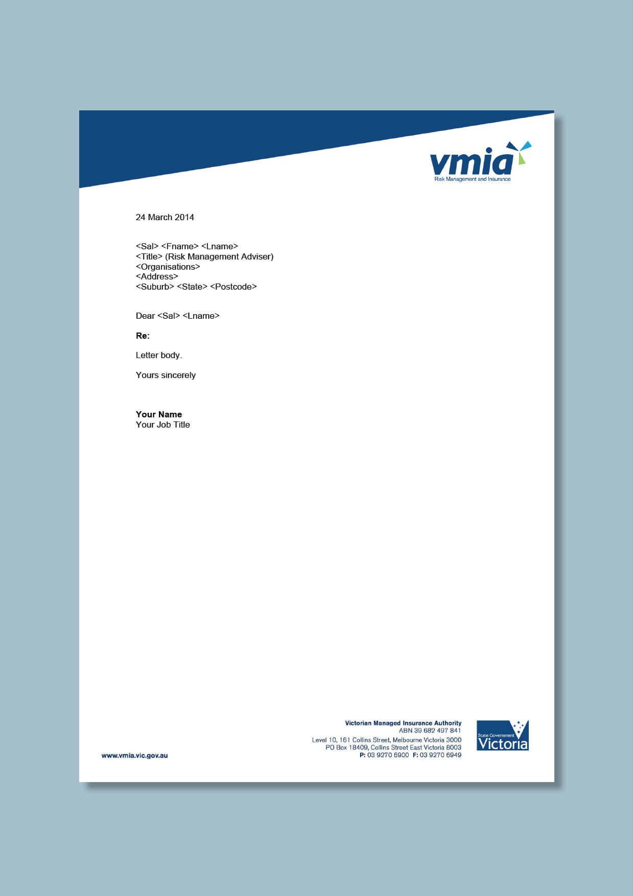 Government Insurance Agency Letterhead #cordestra #word In Headed Letter Template Word