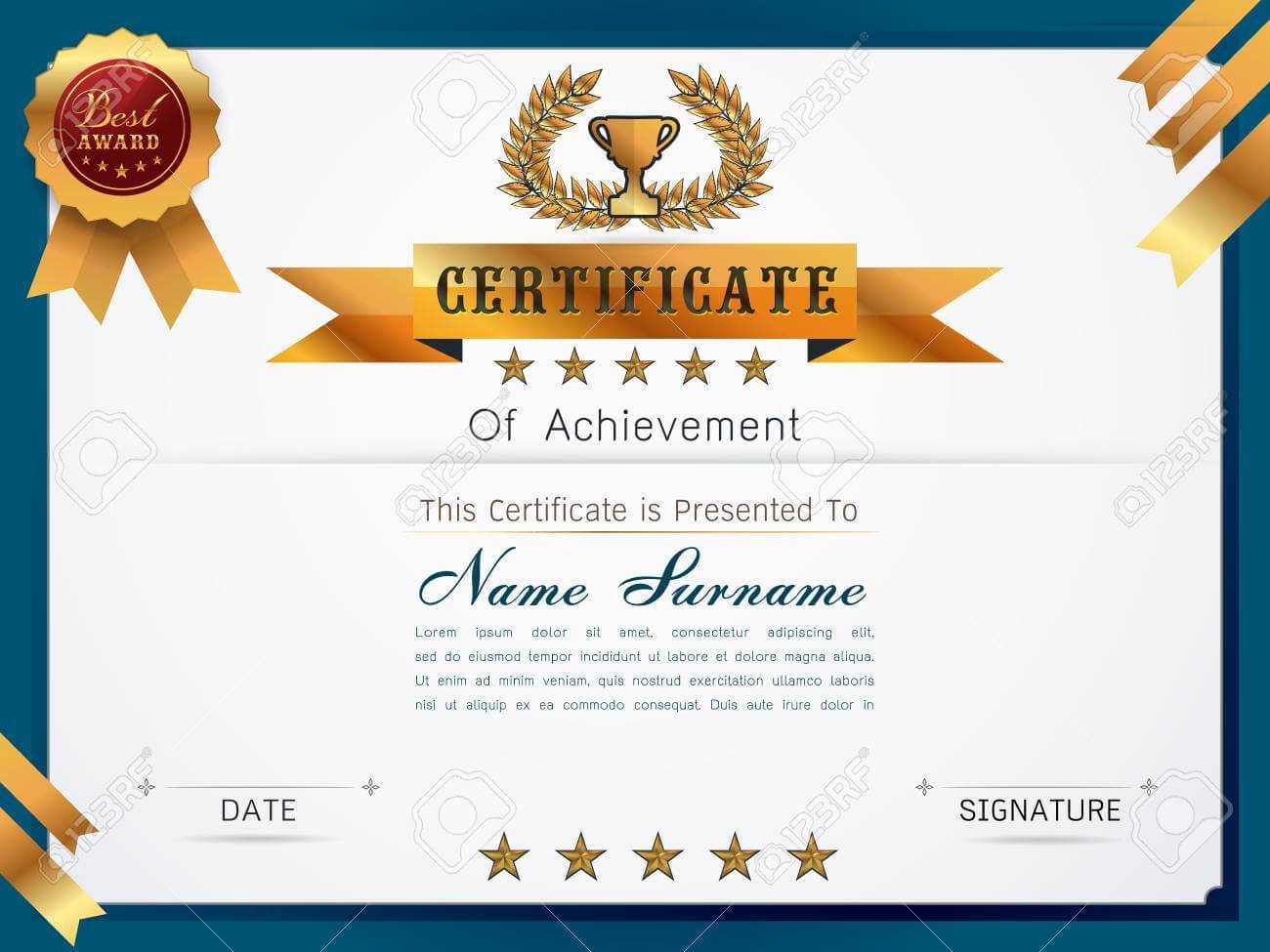 Graceful Certificate Template With Luxury And Modern Pattern,.. Throughout Qualification Certificate Template