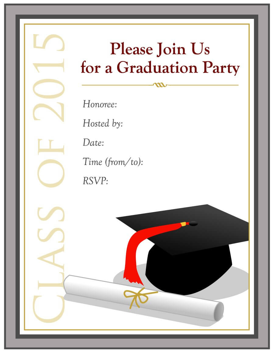 Grad Party Invites Templates – Forza.mbiconsultingltd For Graduation Party Invitation Templates Free Word
