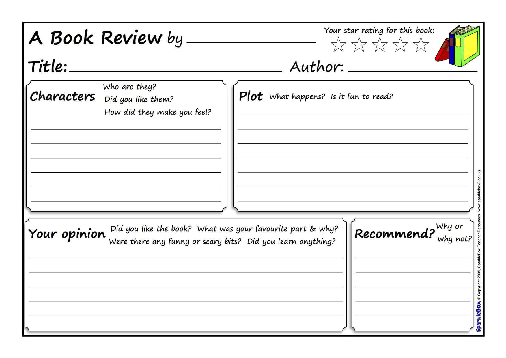 Great Book Review Template! … | Writing A Book Review, Book Within How To Create A Book Template In Word