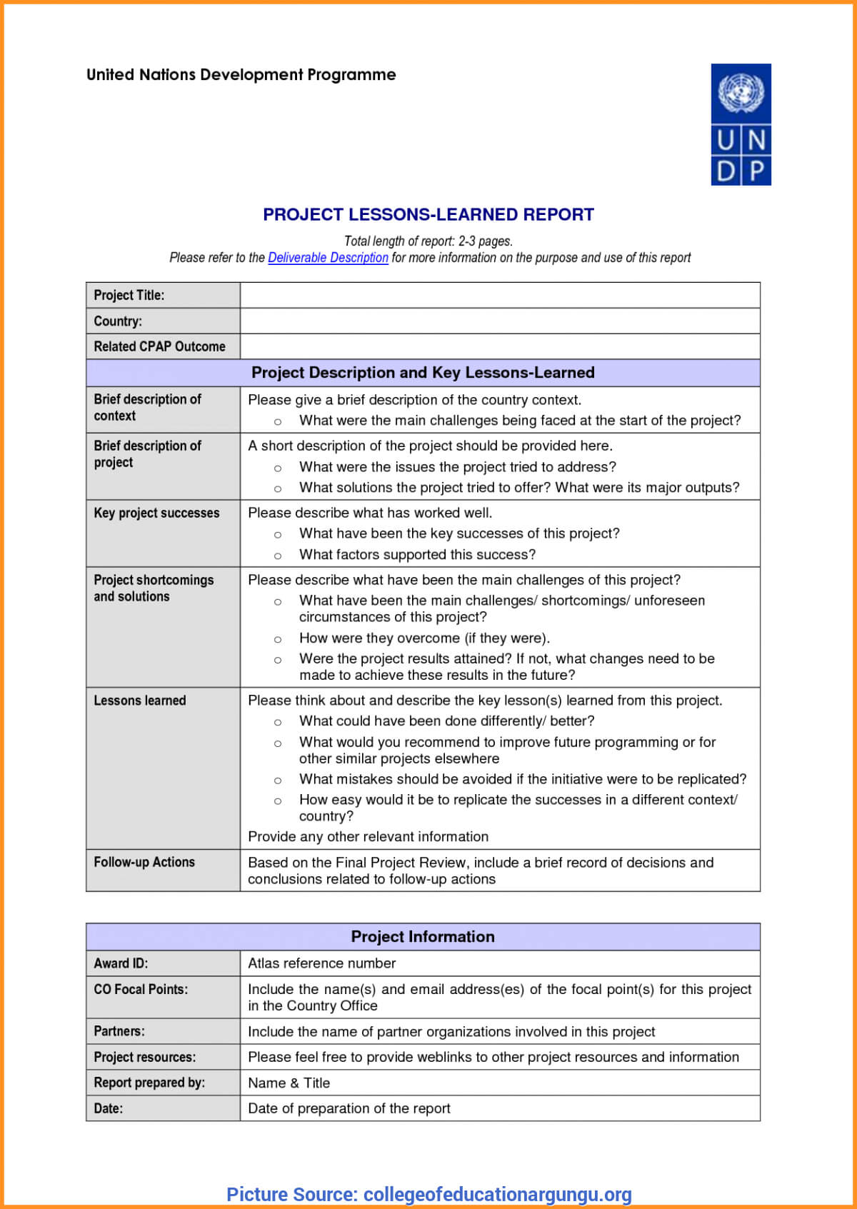 Great Hse Lessons Learned Template 23 Lessons Learnt Report With Regard To Hse Report Template