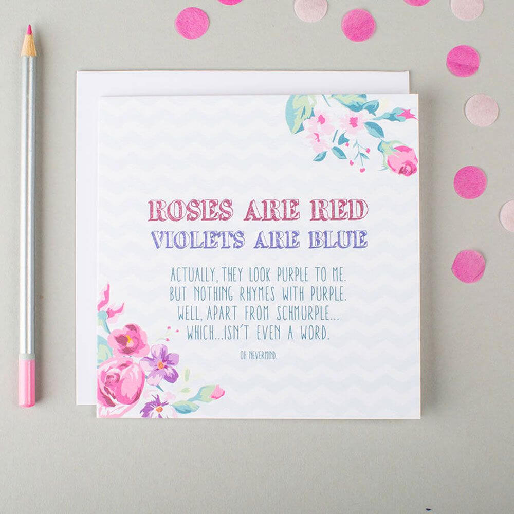 Greeting Card. Lovely Floral Roses Are Red Violets Are Blue With Anniversary Card Template Word