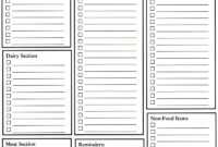 Grocery List Blank Template Great Idea, Need To Keep On pertaining to Blank Grocery Shopping List Template