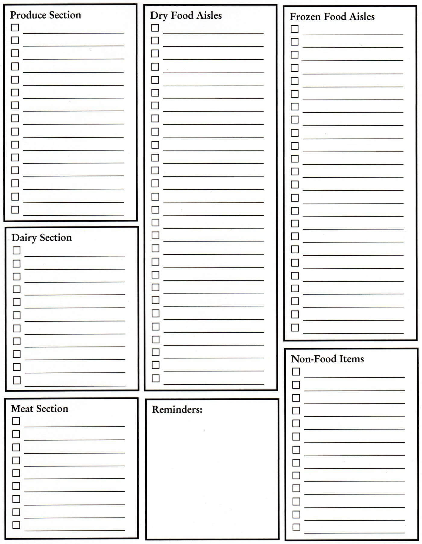 Grocery List Blank Template Great Idea, Need To Keep On Pertaining To Blank Grocery Shopping List Template