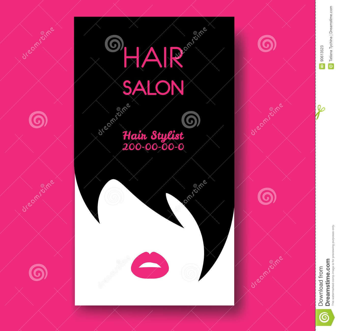 Hair Salon Business Card Templates With Black Hair And Inside Hairdresser Business Card Templates Free