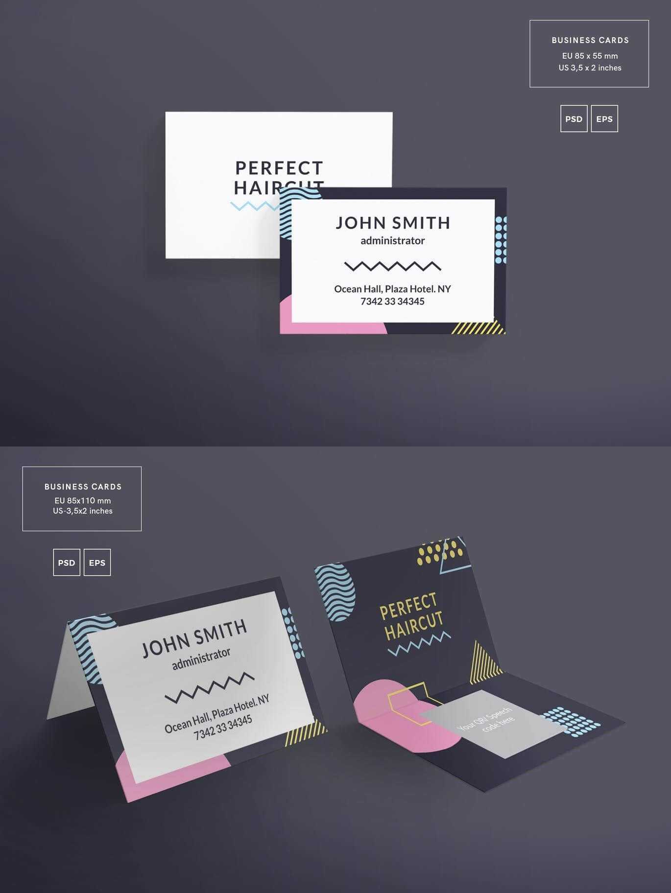 Haircut Masterclass Business Card Template — Adobe Photoshop Intended For Adobe Illustrator Card Template