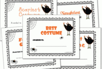 Halloween Costume Award Certificates, Halloween Printables inside Halloween Costume Certificate Template