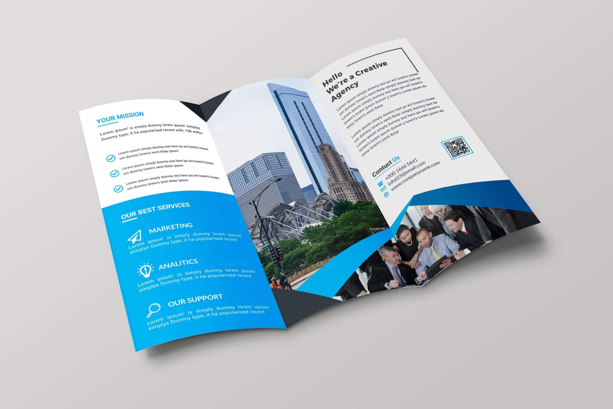 Hamburg Professional Tri Fold Brochure Design Template With E Brochure Design Templates
