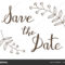 Hand Drawn Save The Date Typography Lettering Poster. Rustic With Regard To Save The Date Banner Template
