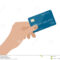 Hand Holding Credit Card. Vector Illustration. Isolated On Intended For Credit Card Templates For Sale