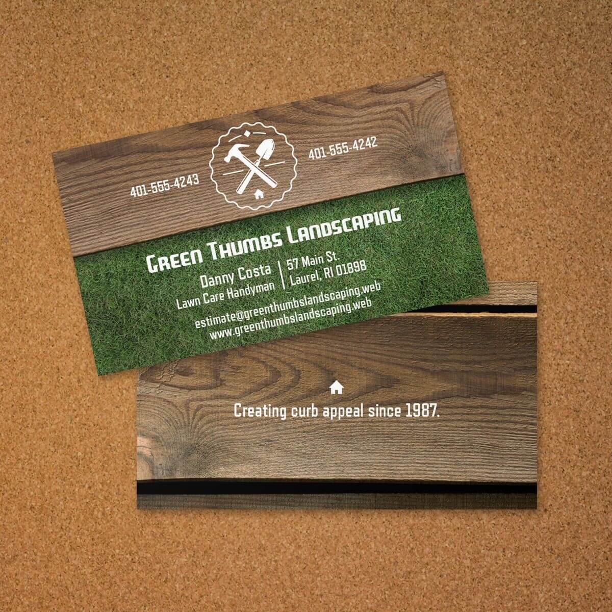 Handyman Business Card Template Image Collections Within Lawn Care Business Cards Templates Free
