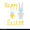 Happy Easter Greeting Card Template With Bunny And with regard to Easter Chick Card Template