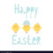 Happy Easter Greeting Card Template With Chicks For Easter Chick Card Template