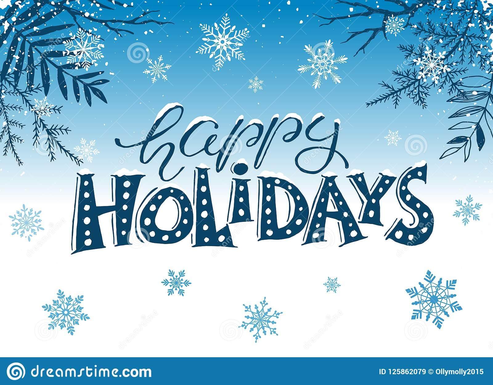 Happy Holidays Greeting Card Stock Vector – Illustration Of For Happy Holidays Card Template