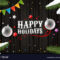 Happy Holidays Wishing Card Template Top View Inside Holiday Card Email Template