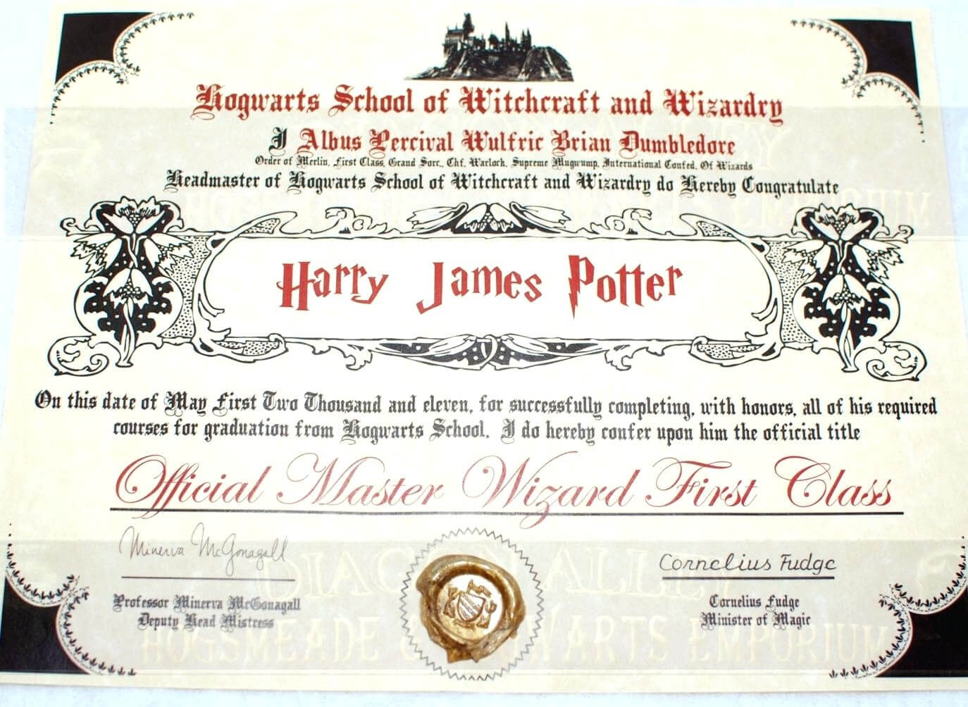 Harry Potter Certificate Template 1 Metal Spot Price Intended For Harry Potter Certificate Template