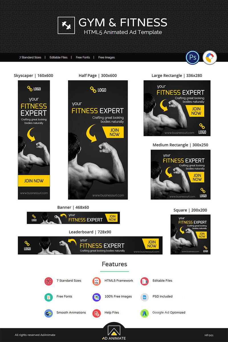 Health & Fitness | Fitness Expert Animated Banner Intended For Animated Banner Template