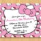 Hello Kitty Birthday Invitations Printable Free – Invitation Regarding Hello Kitty Birthday Card Template Free