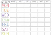 Here Is A Blank Meal Plan Template You Can Use. | Meal with Blank Meal Plan Template