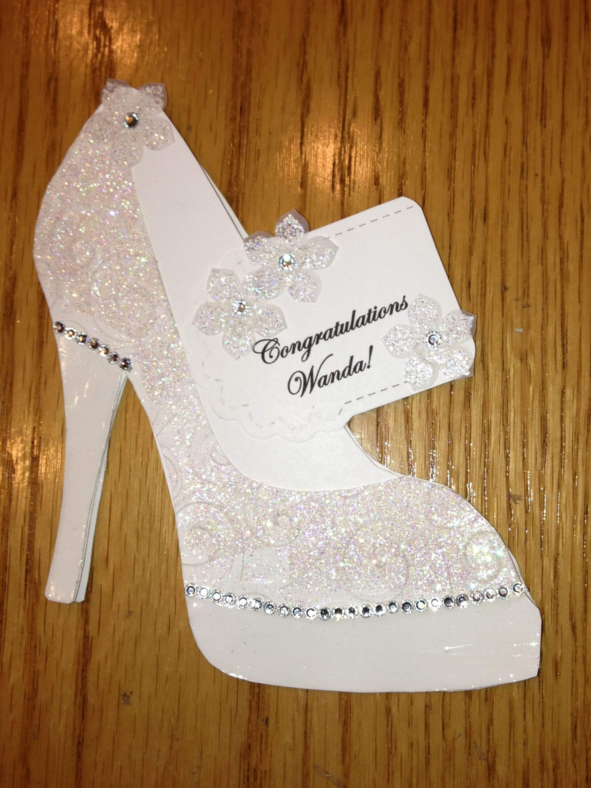 High Heel Shoe Card – Bridal Shower Tanya Bell's High With High Heel Template For Cards
