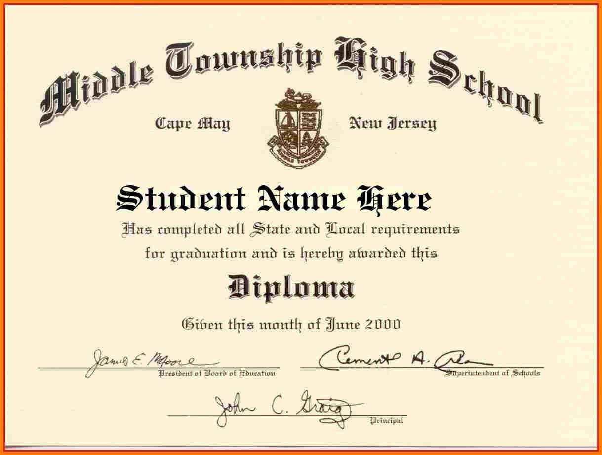 High School Diploma Template Word Free Download!! | High Inside College Graduation Certificate Template