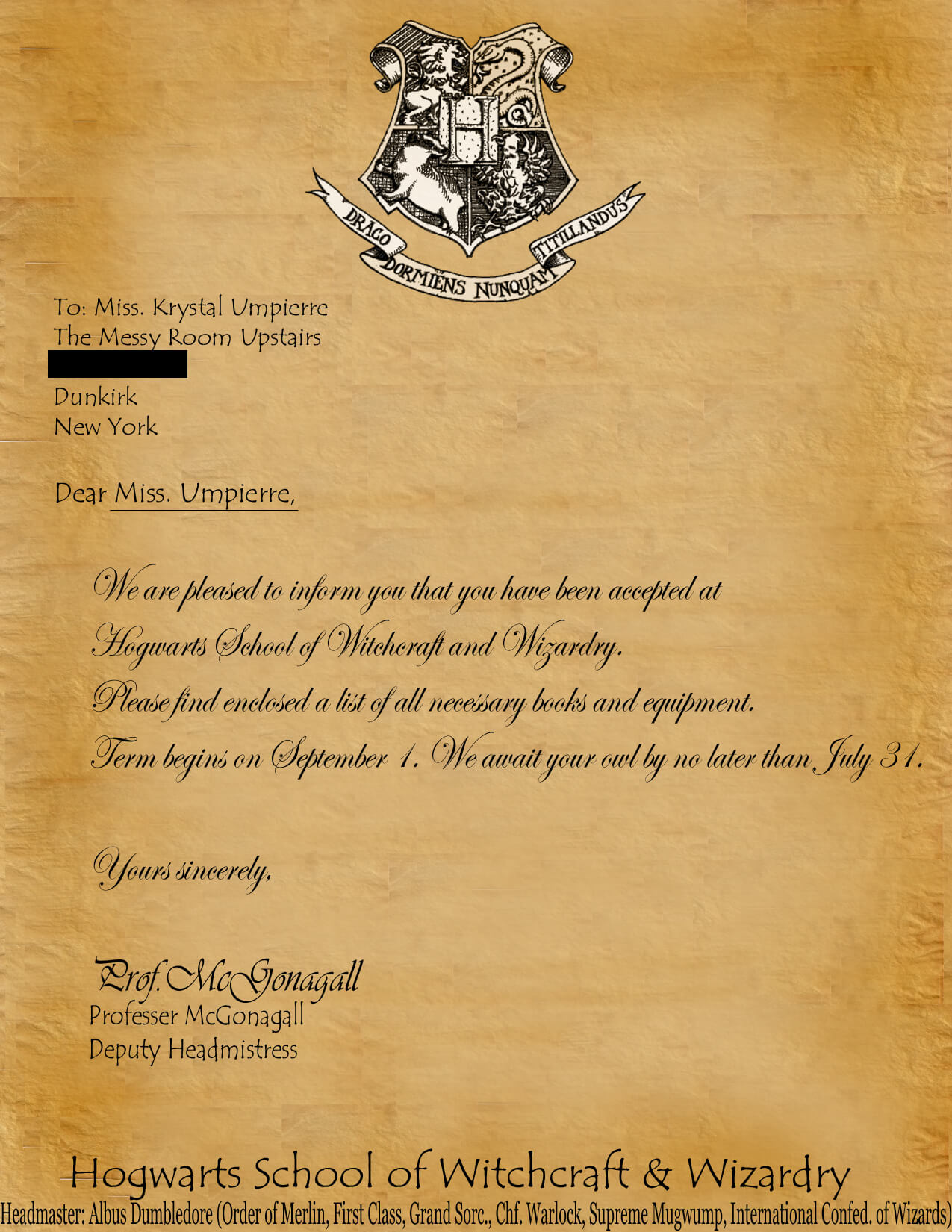 Hogwarts Acceptance Letter Template Microsoft Word Forza Within Harry