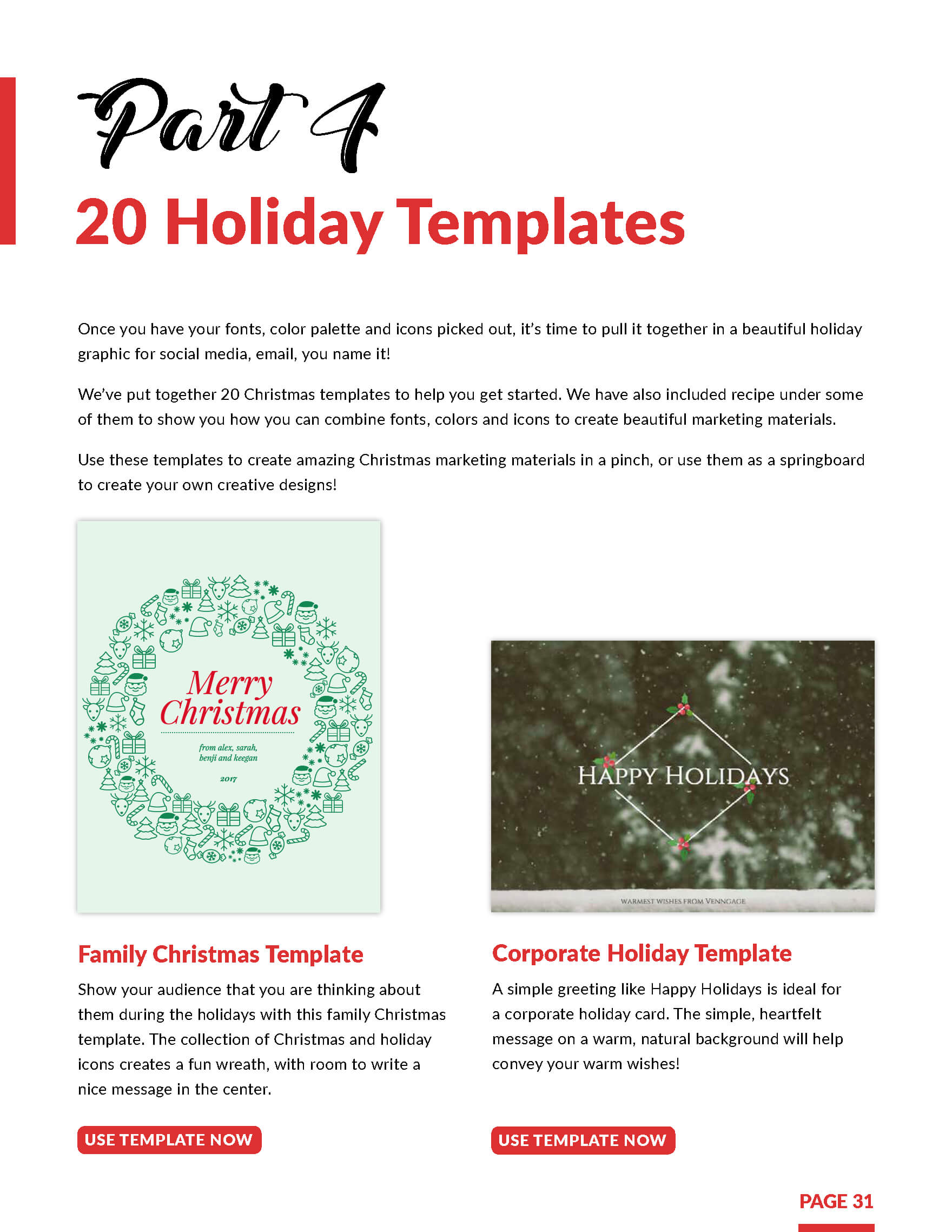 Holiday Marketing Kit From Hubspot And Venngage Regarding Holiday Card Email Template