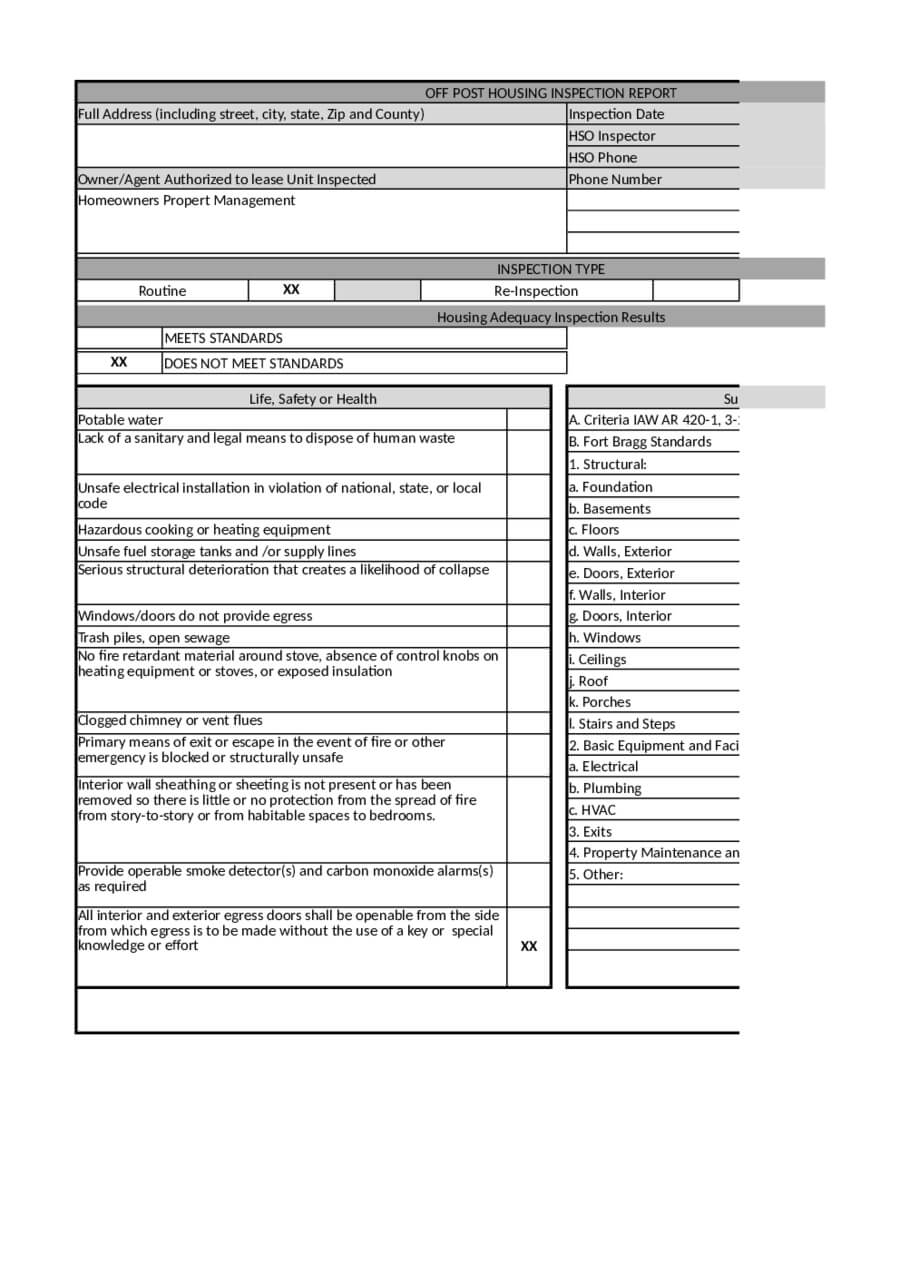 Home Inspection Report Template Pdf - Edit, Fill, Sign Pertaining To Home Inspection Report Template Pdf