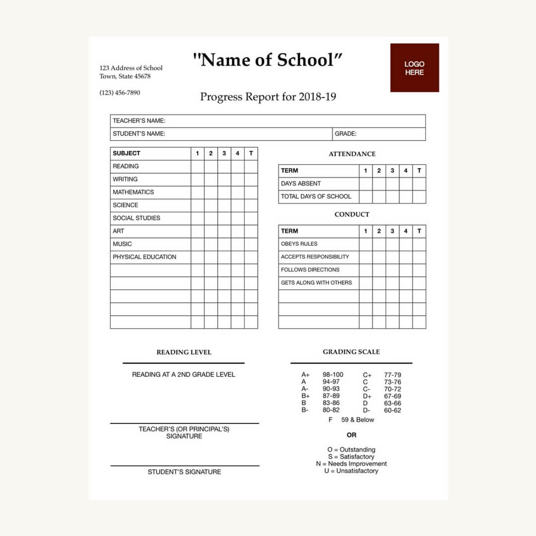 Homeschool Report Card Template – Prism Perfect In Homeschool Report Card Template