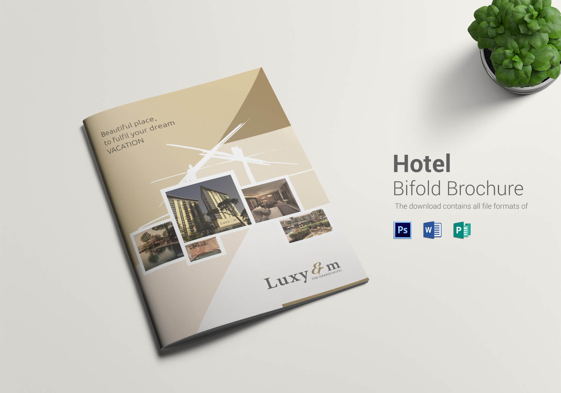 Hotel Bi Fold Brochure Template For Hotel Brochure Design Templates