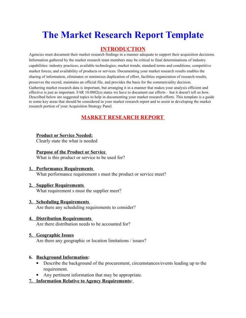 How A Market Research Benefits Your Business | Free In Market Research Report Template