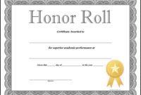 How To Craft A Professional-Looking Honor Roll Certificate for Honor Roll Certificate Template