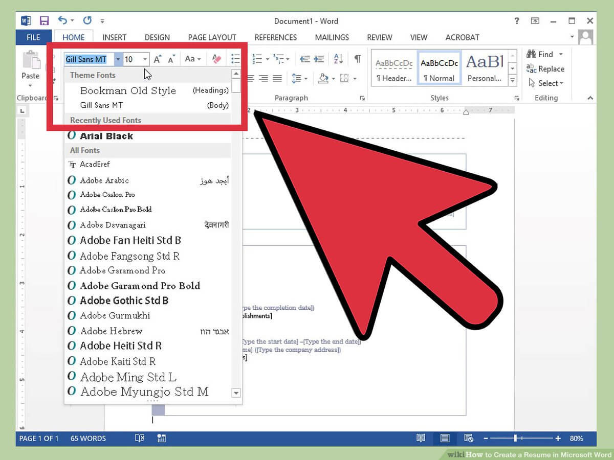 How To Create A Resume In Microsoft Word (With 3 Sample Resumes) Throughout How To Create A Template In Word 2013